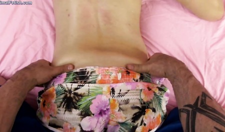 Pretty wife jerks off the penis of her beloved husband