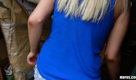 Blonde with big Tits spread her legs to a stranger