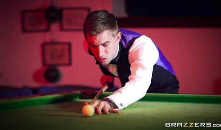 Danny D. big dick slamming a competitor on a pool table