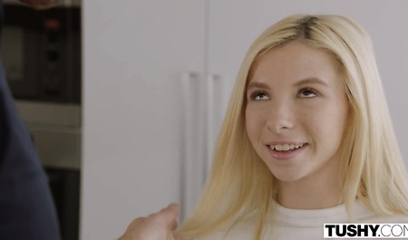 Babe first time tries anal sex