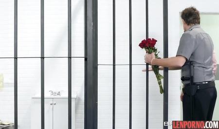 Bald guy fucked the law breaker in the cell