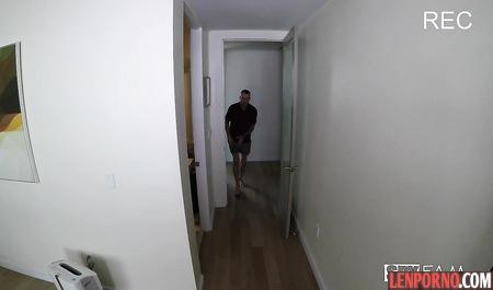 Brother caught sister naked and fucked bitch