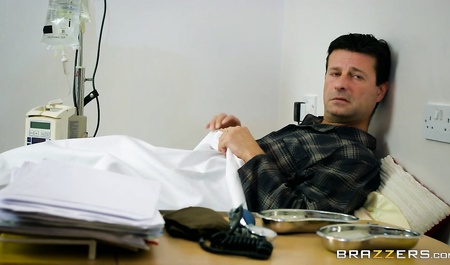 Lesbian sex nurse with the boss with the help of sex toys