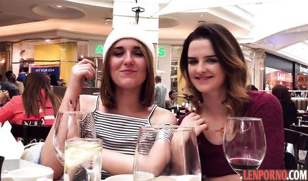 Horny girl masturbating pussy in public places