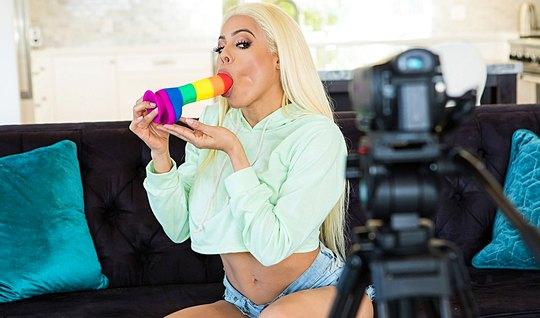 The guy offered the blonde a normal member instead of her...