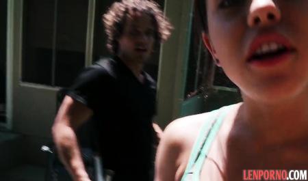 Cute brunette passionately fucked curly guy