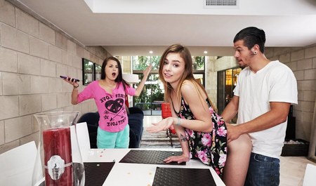 Local Casanova having fun group sex with a couple of pret...