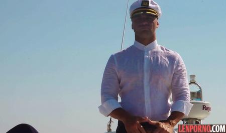 The bald sailor rigidly Fucks the blonde in nature unusual positions