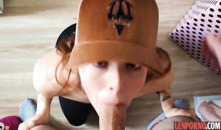 A faithful wife makes to her husband loved sweet Blowjob from first person