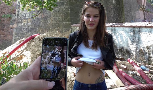 Pikaper fucked for money Busty brunette in throat and ove...