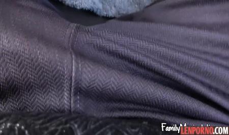 Guy shoots home porn with skinny brunette and Fucks her