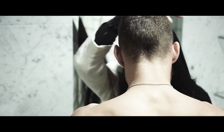 Girl in black stockings spreads legs for intercourse with a student