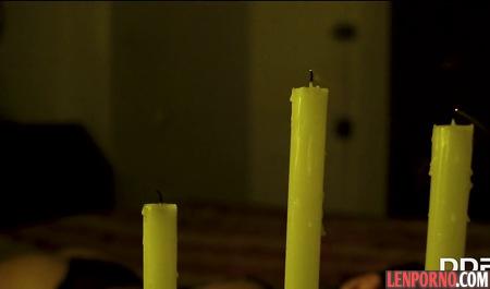 Brunette in latex costume likes an Orgy in front of webcam