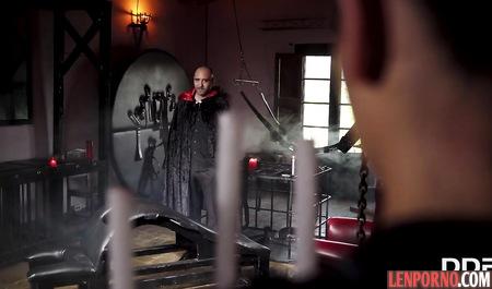 Brunette in latex costume likes an Orgy in front of webcam