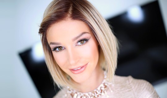 The guy takes closeup sex with a charming blonde