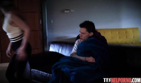 Guy licking sleeping girl with red hair pussy and fucked her a member