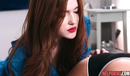 Two girls lesbians entertain each other sex with Threesome