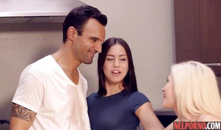 Two young girls in the kitchen framed pussy for scrum