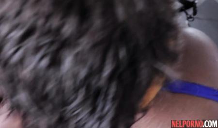 The guy with the big dick worked over anal hole black women in the gym