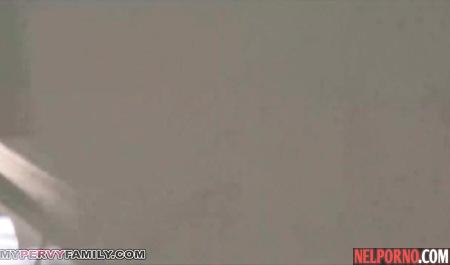 Guy shoots homemade porn closeup of young brunette after a shower