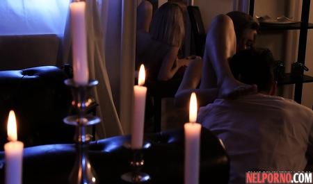 Busty Teenie teen before fuck with her lover makes him deep Blowjob