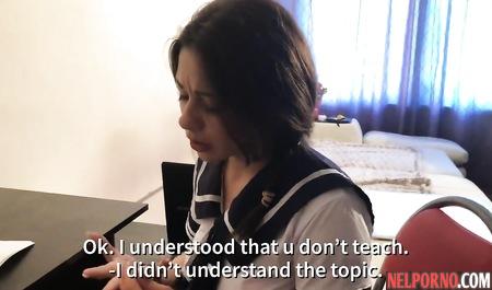 Russian student spread her legs and held her pussy for spanking in the first person