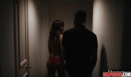 Porn stars with tattoo on the body having an Orgy with double penetration