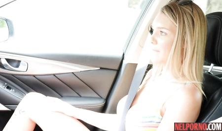 The young woman with tattoo on the body came to the casting and showing Tits banged by the agent