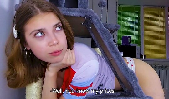 Russian girl got stuck on the stairs and asked for a home...