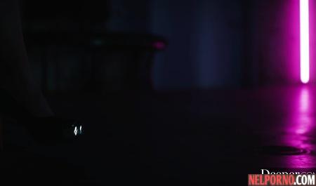 Tattooed man at a party in Gangbang fucked two girls in latex