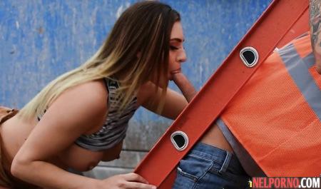 Girl with elastic Boobs in public agreed to fuck on camera