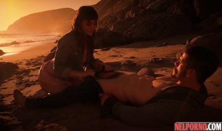 Young beauty with dark hair I agree to gentle sex with a fan