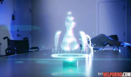 Blonde dominates a slave and fucking him at the table