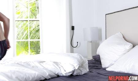 Stepmom Asian in the room of stepson jumping on his hard dick