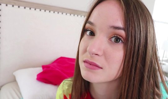 A young girl with a guy in bed spoiling each other with sex