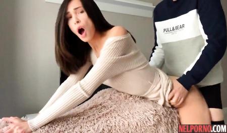 Young Russian beauty in the pose of cancer gets an orgasm from sex