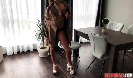 Wife with big ass has no objection to shooting homemade porn in the lounge