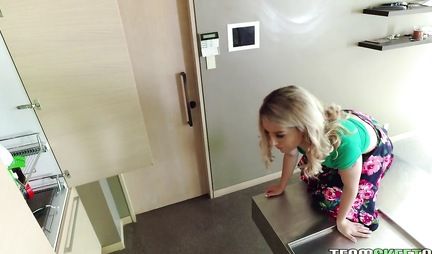 Blonde with hairy pussy spreads her legs for a hot have vaginal