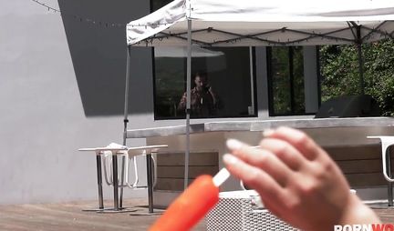 A man seduced young blonde with big Tits on dick