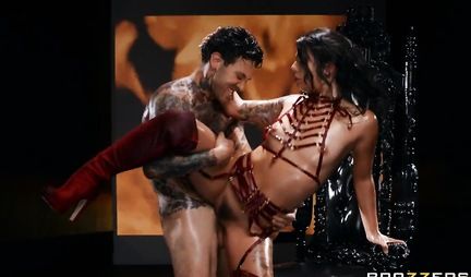 Latina with a tattoo on the body loves hardcore anal