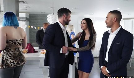 Tattooed wife cheats on her husband with a young black man and his long cock