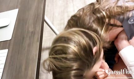 Secretary in office is not averse to have sex with your boss first person