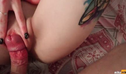 Stepbrother in the bedroom of the sisters takes off her homemade Russian porn