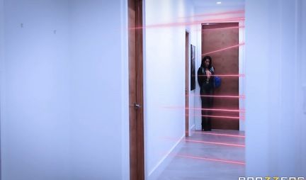 Trelka with big Boobs and in latex seduce guy for sex