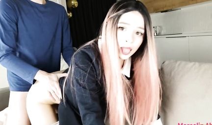 The guy and his girlfriend rented home on webcam anal in the pose of cancer