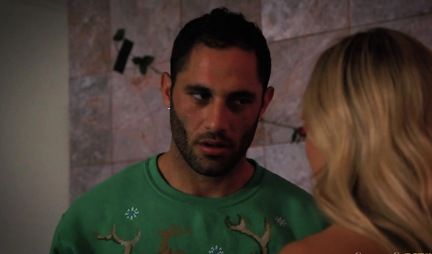 Blonde with big Tits in different poses Fucks with tattooed guy