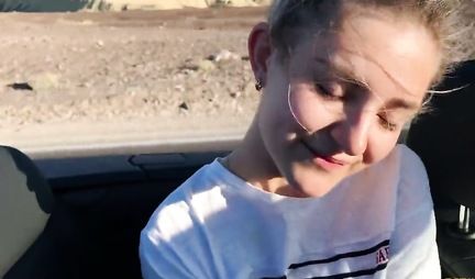 Blonde in the car the audience is ready to do Russian Blowjob and fuck