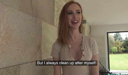 Redhead slut in the bedroom substitutes for love tight hole