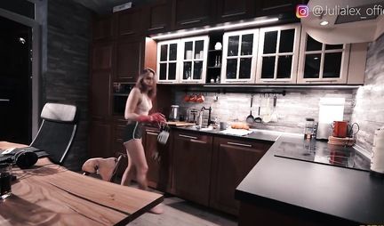 Russian young girl in the pose of cancer gets an orgasm from flogging