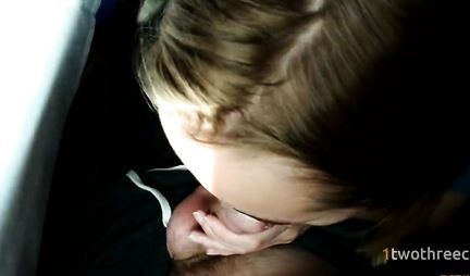 Russian student makes Royal Blowjob with swallow eggs for a drink of sperm